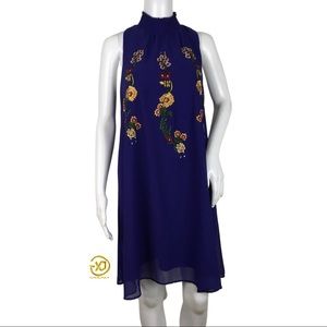 NWT Desigual Women's Angy Floral Embroidery Dress Size 40